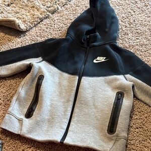 Nike Black and Gray Full-Zip Hoodie